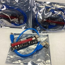Judy-10043-Latest PCI-E GPU Riser Wered Riser Adapter Card Lot of 3 NEW Computer picture