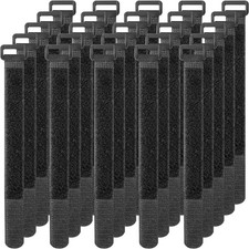 25 Pack 12 Inch Reusable Fastening Cable Straps Hook and Loop Cinch Cable Ties picture
