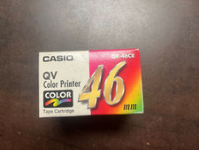 Casio QR-46CR QV Color Printer Tape Cartridge 46mm -New- picture