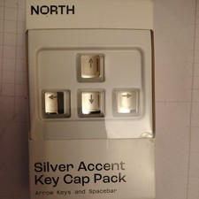 Silver Accent Keycap Set Arrow Keys Spacebar New Sealed Keyboard Compatible picture