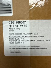 BELDEN CAT6+ Patch Cord, Bonded-Pair, 7 ft, 24 AWG Solid,  (Box of 60) picture