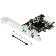New PCI-Express to 2x PS/2 PS2 Keyboard Mouse Port Card with Low Profile Bracket picture