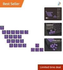 23-Key Dark Purple Rubber Keycap Set for Mechanical Gaming Keyboards - Backlit picture
