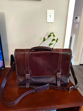 Pelle Studio/Wilson Leather Brown Leather Extra Large Messenger/Shoulder Bag  picture