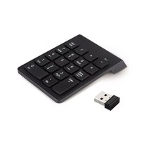 Black Slim 2.4GHz Wireless USB Number Keyboard Plug and Play Ergonomic Design picture