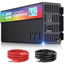 3000W Power Inverter,Peak Power 6000W 12V DC to AC 110V120V,3 RV Solar System picture