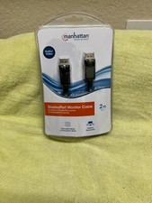 Manhattan DisplayPort Monitor Cable 6.6 ft. 2 x Male Digital Audio/Video - Black picture