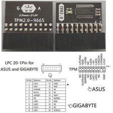 20-1 Pin 2*10P TPM2.0 Module for Gigabyte ASUS Platform Protection Module picture