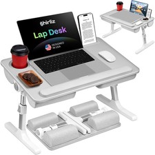 SHIRLIZ Lap Desk with Legs & Cushions: 2-in-1 Foldable Bed Desk for Adults - ... picture