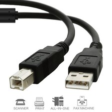 6Ft 15ft Long USB-Printer-Cable 2.0 for HP OfficeJet LaserJet Envy, Brother Lot picture