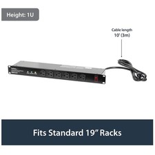 Horizontal 16-Outlet Power Distribution Unit - Surge Protect picture