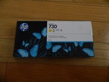 2022 GENUINE HP 730 YELLOW 300ml CARTRIDGE P2V70A DESIGNJET T1600 T2600 SEALED picture