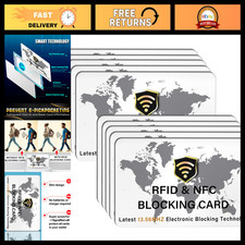 10 Pack RFID Blocking Cards for Credit Debit ID Protection - White Security Card picture