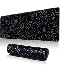 Topographic Contour Extended Big Mouse Pad LargeGaming Mouse Pad Desk Pad. picture