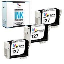 CMYi 3X Replacement 127 Ink Black Cartridges for Epson Workforce 635 635 645 840 picture