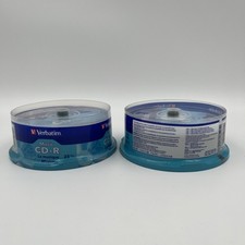 25 VERBATIM Music CD-R 40X  Branded Logo 700MB Audio Media Disc Spindle 96155 picture