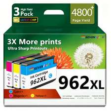 962XL Ink Cartridge Color Combo Pack | 3Pack, Cyan / Magenta / Yellow picture