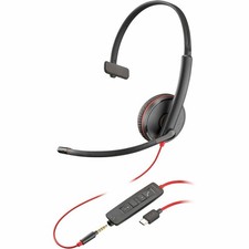 Poly Blackwire 3215 Monaural Headset +USB-C/A Adapter TAA picture