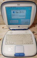 WORKING Apple iBook G3 Clamshell Blueberry M6411 366MHz, Mac OS 9.1 READ DESC. picture