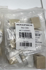 QTY 10 Monoprice 8P8C RJ45 Beige Straight Inline Coupler 7280 MP-C3U688BG picture