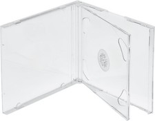 2x STANDARD Double CD Jewel Case 2-Disc with Tray 10.4mm (2 CD) Lots Clear Cover picture