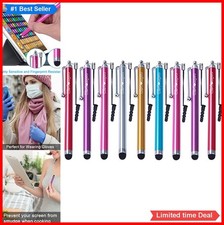 Stylus Pen 9 Pack Rubber Tip 6 Colors Aluminum Body Tether for Touch Screen picture