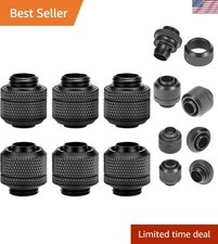 6 Pack Copper Compression Fitting G1/4 for PC Water Cooling Soft Hoses picture