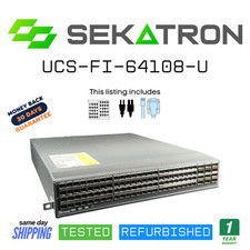 🔀 Cisco UCS-FI-64108-U | 96×10/25G + 12×40/100G Ports | 2× PSU | 3× Fans | ⚡ picture