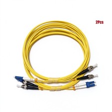 [2pcs] 1M LC UPC-ST UPC Duplex  OS2 9/125 Patch Cord LSZH FTTH Fiber Cable picture