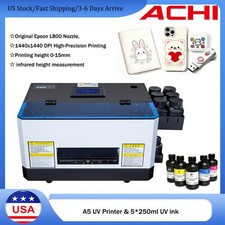 ACHI A5 UV Printer Flatbed Inkjet Printer For DIY Phone Case Home Or Office picture