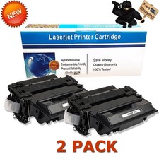 2PK CE255X Black Toner Fits HP 55X LaserJet P3015 P3015d P3015n P3015dn P3015x picture