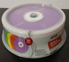Ativa 25-Pack Blank DVD-R Recordable Discs 16x Speed 4.7GB 120 Min New picture