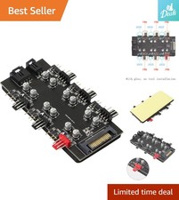 Durable Black 6-Way ARGB/PWM Hub for Efficient CPU Cooling – Tool-Free Install picture