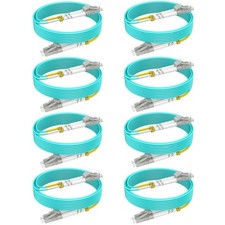 RamboCables OM4 LC to LC Fiber Patch Cable MMF, 6ft/2m, 8-Pack picture