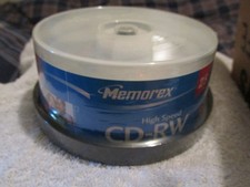 Memorex 25 Pack High Speed CD-RW Rewritable 12X 700MB 80min BLANK CDs NEW SEALED picture