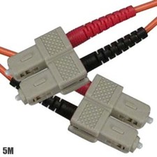 5M SC to SC OM2 Duplex Multi Mode 50/125 Fiber Optic Optical Patch Cable Cord picture
