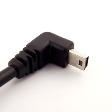 5x 1FT Mini USB Male 90 Degree UP Angled to USB 2.0 A Male for Camera Mp4 GPS picture