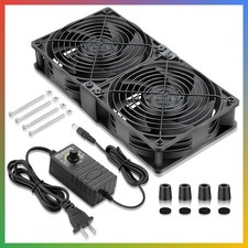 2 x 120mm Computer Fan with AC Plug 110V 120V 220V 240V picture