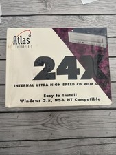 Vintage 1990s Ultra High Speed 24X CD-ROM Drive Kit SEALED NEW Atlas Peripherals picture