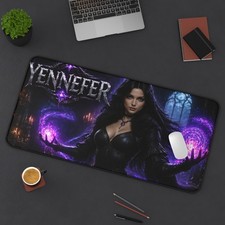 Yennefer Gaming Mouse Pad, Extended Desk Mat, Dark Fantasy Decor picture