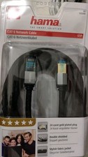 Hama Computer HQ Cat 6 Network Cable 24K Gold Plated Fabric STP 3m Black picture