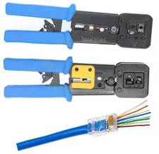 RJ11 RJ12 Pass Through RJ45 Network Cable Cutter Crimp Tool All-in-One Crimper picture
