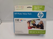 HP Vivera Photo Value Pack 110 Tri-Color Ink Cartridge & 120 Sheets Ex 2009 picture