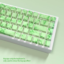 Green Keycaps,PBT Side-Printed Translucent Keycap 74 Keys Cherry Profile Keyc... picture