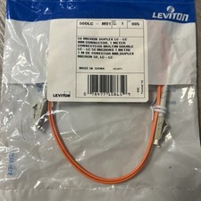 Leviton 50DLC-M01 Fiber Patch Cord, 50 Micron Duplex LC-LC 1 Meter picture