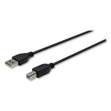 Innovera 30005 USB Cable, 10 ft, Black, 3/Pack picture