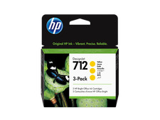 HP 712 3-pack 29-ml Yellow DesignJet Ink Cartridge, 3ED79A picture
