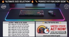 Custom Mouse Pad RGB Personalized Your Photo Logo Gaming Desk Mat Ultra Wide XXL picture