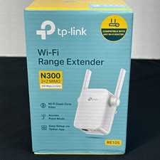 TP-Link RE105 (us) 300Mbps N300 Wi-Fi Range Extender - New In Box Easy Setup picture