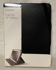 Insignia Folio For 10” Tablets New Soft Leather Like Material U15 picture